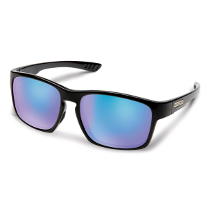 Suncloud Fairfield Sunglasses - Polarized - Black with Blue Mirror