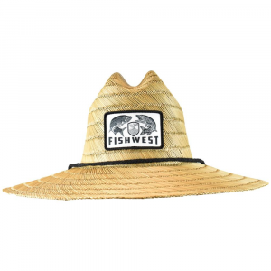 Fishwest Logo Richardson Waterman Sun Hat - Natural Straw