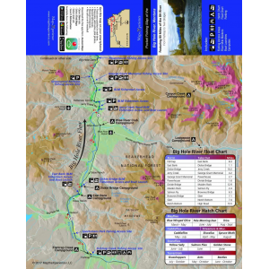 Map the Xperience - Bighole River, Montana Fishing & Fly Fishing Map - One Color - One Size