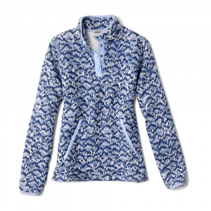 Orvis Outdoor Quilted Sweatshirt - Women's - Blue Dot Hill - L