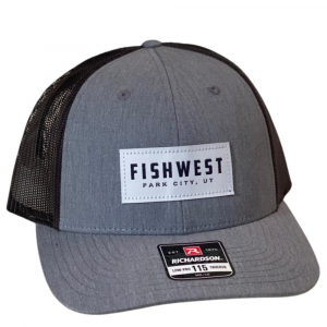 Fishwest Park City Logo Low Profile Trucker Hat - Heather Grey and Dark Charcoal