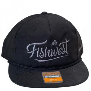 Fishwest Park City Logo Umpqua Hat - Black with Black Rope