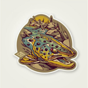 Lakes Rivers Streams Brown Trout Waters Decal - One Color