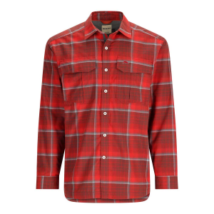 Simms ColdWeather Long Sleeve Shirt - Men's - Cutty Red Asym Ombre Plaid - L