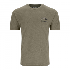 Simms Wooden Flag Trout T-Shirt - Men's - Military Heather - 2XL