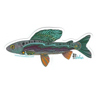 Fishewear Groovy Grayling Sticker - One Size