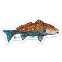 Fishewear Radical Red Fish Sticker - One Size