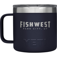 Fishwest Park City Logo YETI Rambler Mug - 14 oz - Navy