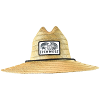 Fishwest Logo Richardson Waterman Sun Hat - Natural Straw