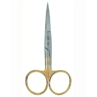 Dr. Slick Hair Scissors - Straight - Gold Loops - 4.5 in Curved