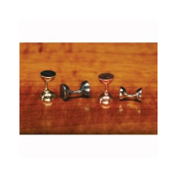Hareline Dubbin Flat-End Hour Glass Eyes - 12pk - Black - L