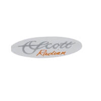 Scott Fly Rod Radian Oval Decal - Metallic and Orange - One Size