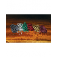 Hareline Dubbin Holographic Braid - Red - One Size
