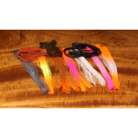 Hareline Dubbin Micro Silicone Legs - Clear and Orange - One Size