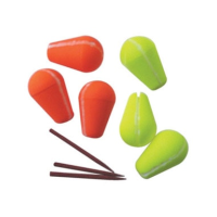 Angler's Accessories Rubber Tubing/Tear Drop Split Indicator - 3pk - White - 1/2 in