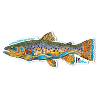 Fishewear Unbound Brown Sticker - One Size