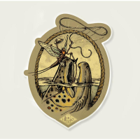 Lakes Rivers Streams Mayfly Rodeo Decal - One Color