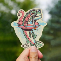 Lakes Rivers Streams Reverse Snorkel Decal - One Color