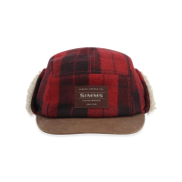 Simms Coldweather Cap - Red Buffalo Plaid - L/XL