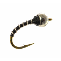 Umpqua Tungsten Zebra Midge Thin - Black - 16