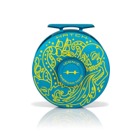 Hatch Outdoors 2024 Custom Kraken Reel - 7 Plus - Matte Teal and Yellow - 7 Plus