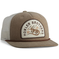 Howler Brothers Lazy Gators Structured Snapback Hat - Khaki and Stone