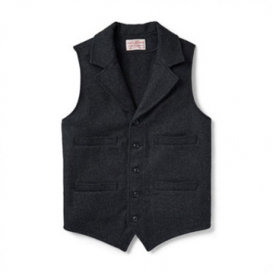 Filson Mackinaw Western Vest Charcoal SM 10682 Jacket in Gray, S