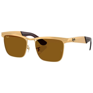 Ray-Ban Wayfarer Glasses Deluxe Sandblasted Legend Gold Brown 0RB3875-92763153