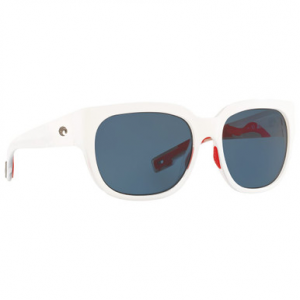 Costa Del Mar Costa Water Woman II Shiny USA White Frame Sunglasses w/Gray 580P Lenses 06S9004-90041658
