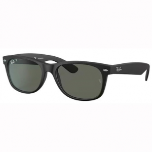 Ray-Ban New Wayfarer Glasses Rubber Black G-15 Green 0RB2132F-62255