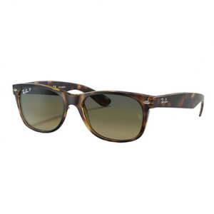 Ray-Ban New Wayfarer Glasses Matte Havana Green Gradient Blue Polar 0RB2132-8947652