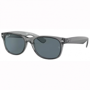 Ray-Ban New Wayfarer Glasses Transparent Grey Dark Blue Polar 0RB2132F-64503R55