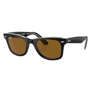 Ray-Ban Wayfarer Glasses Black on Transparent Brown 0RB2140-12943350
