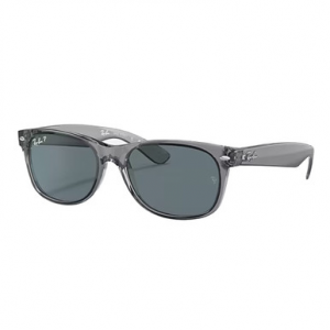 Ray-Ban New Wayfarer Glasses Transparent Grey Dark Blue Polar 0RB2132-64503R58
