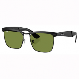 Ray-Ban Wayfarer Glasses Deluxe Matte Black Green 0RB3875-0064E53