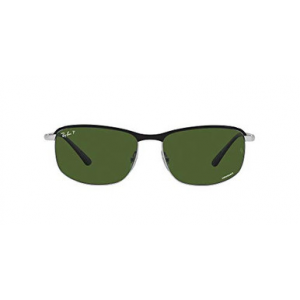 Ray-Ban Black on Silver Polar Dark Green 0RB3671CH-9144P160