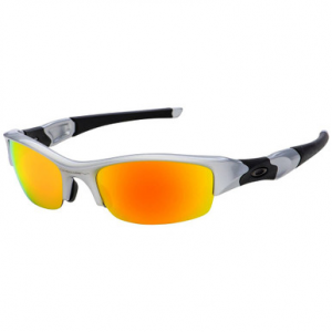 Oakley Flak Jacket Silver w/Fire Lenses 03-884
