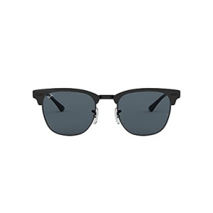 Ray-Ban Clubmaster Metal Matte Black on Black Blue 0RB3716-186R551