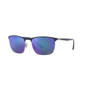 Ray-Ban Blue on Gunmetal Polar Mirror Blue 0RB3686-92044L57