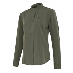 Beretta Women's EVAD Flex Long Sleeve Button-Down Shirt Green Stone Small LD571T23340707S