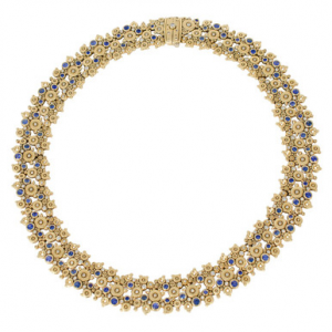 Alex Sepkus 18K Sapphire and Diamond Lace Necklace N-34S in Gold