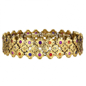 Alex Sepkus 18K Sapphire and Diamond "Flora" Bracelet B-51SDC in Gold