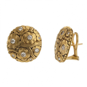 Alex Sepkus 18K and Diamond "Summer Flowers" Earrings E-194D in Gold