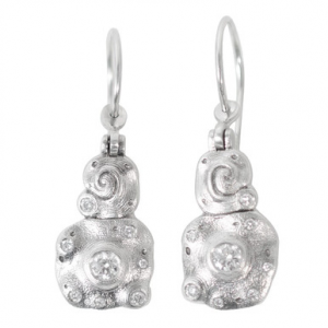 Alex Sepkus Platinum and Diamond "Evening Flowers" Earrings E-227PD