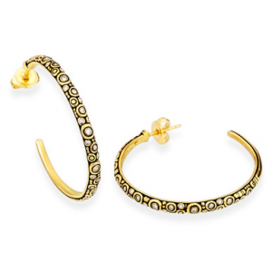 Alex Sepkus 18K and Diamond Hoop Earrings E-223