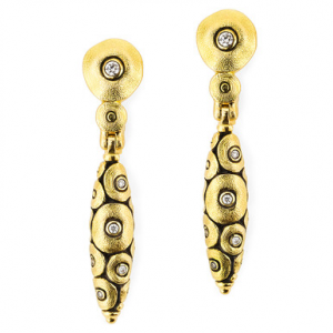 Alex Sepkus 18K and Diamond "Shark" Earrings E-234D