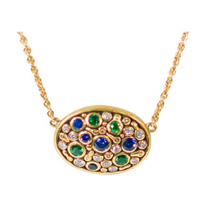Alex Sepkus 18K Sapphire and Diamond "Constellation" Pendant M-64SH15