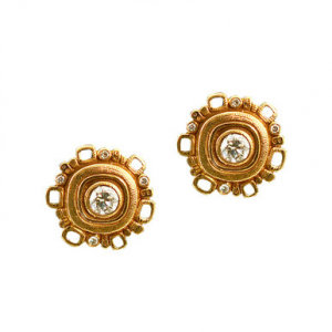 Alex Sepkus 18k and Diamond Earrings E-85D in Gold