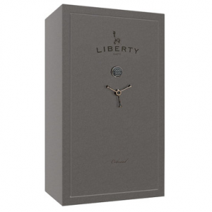 Liberty Safe Colonial Granite Textured 64-Gun Safe w/Black Ink, SecuRam Back Lit Brass eLock & Economy Door Panel
