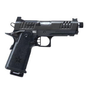 Staccato C Full Size Grip Carry + Duty V3 C Optic Ready Stainless Thr Bbl (Blk Al Flat Trig) w/ X-Series Serrs DLC/SS TB Frm/Fnsh 15-1501-000214-01